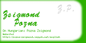 zsigmond pozna business card